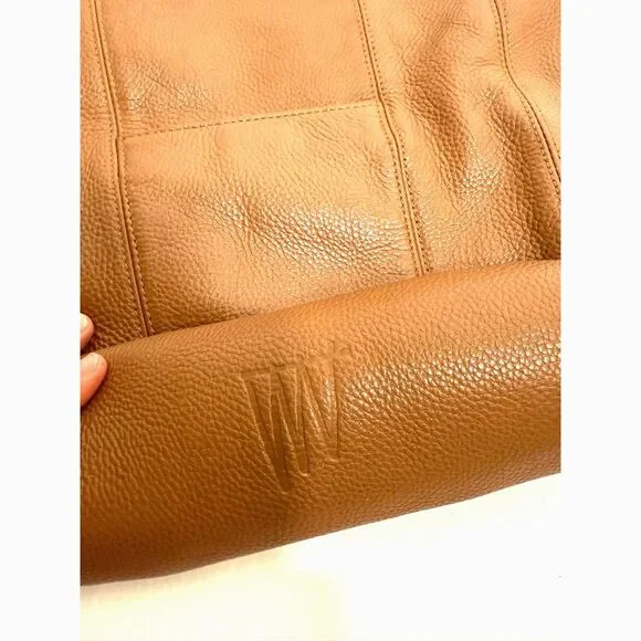 Social Anxiety	brown pebbled leather boho crossbody purse - Picture 7 of 7